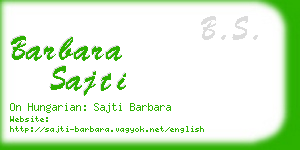 barbara sajti business card